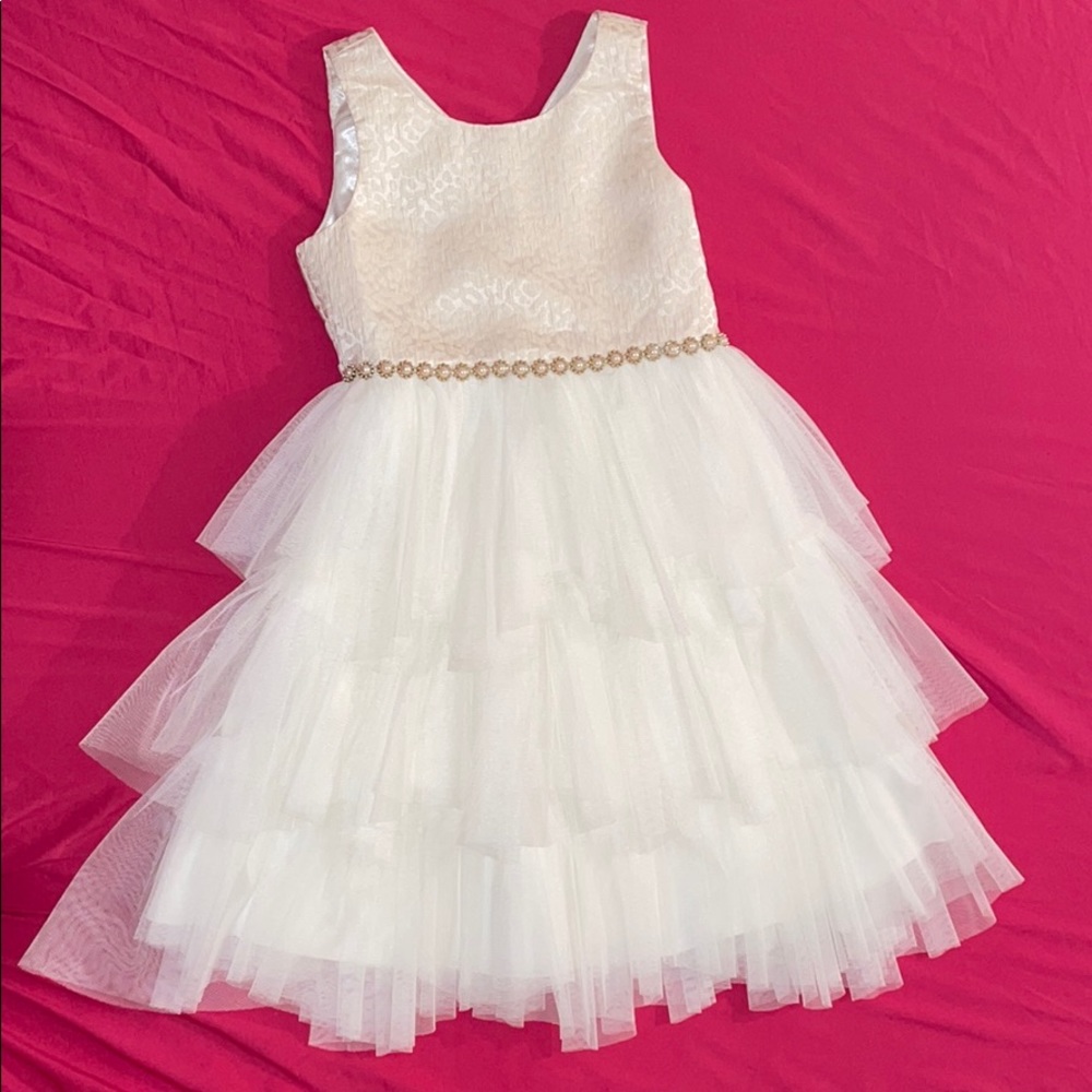 Stunning ruffled girls dress